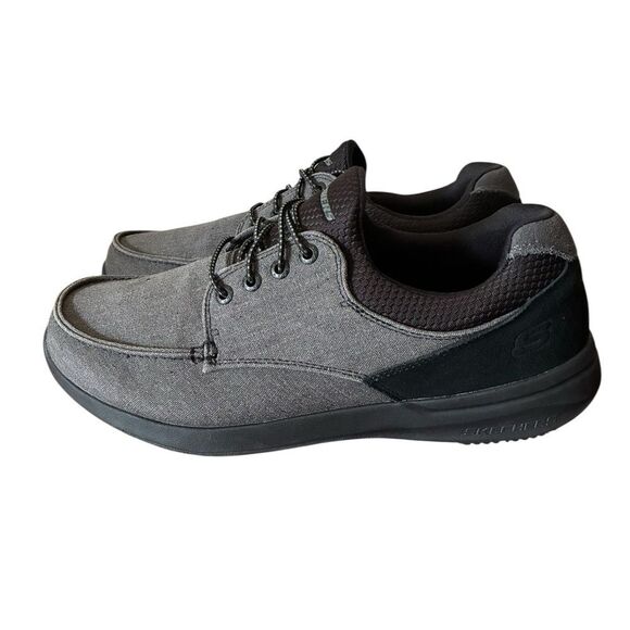 Skechers Men's Black and Gray Sneakers Men’s Size 12 - Picture 3 of 13
